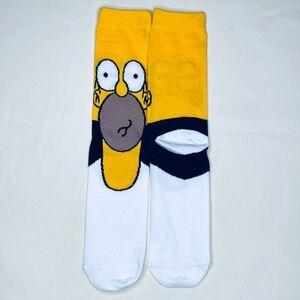 Homer Simpson Yellow and White socks